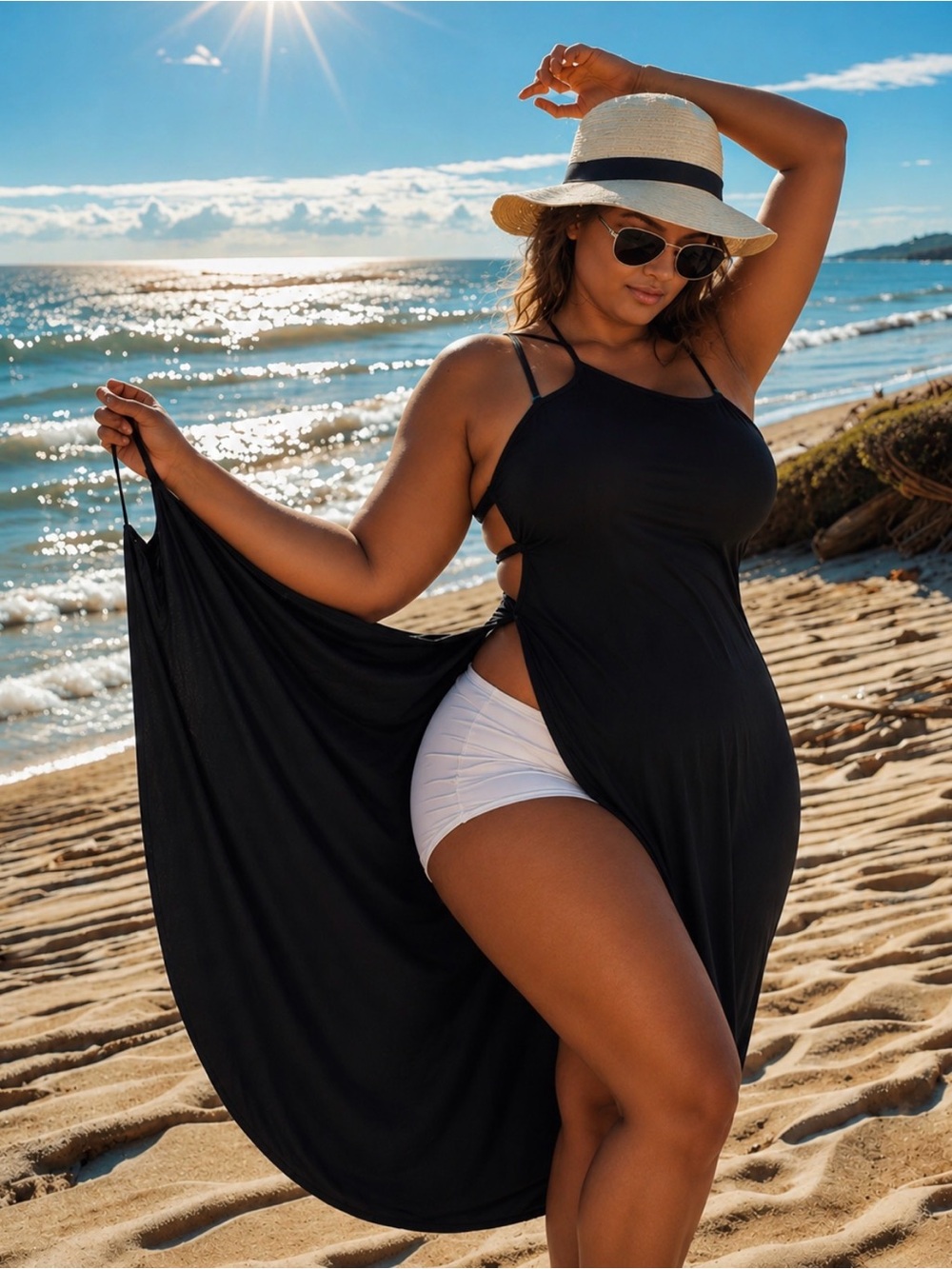 Women’s NIP Black Cover Up - Picture 4 of 4